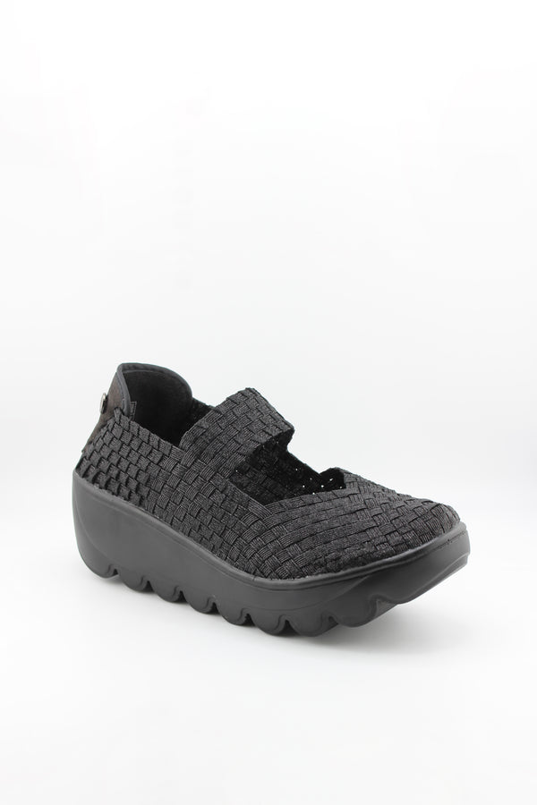 Bernie Mev Light Woven Elastic Platform Mary Jane